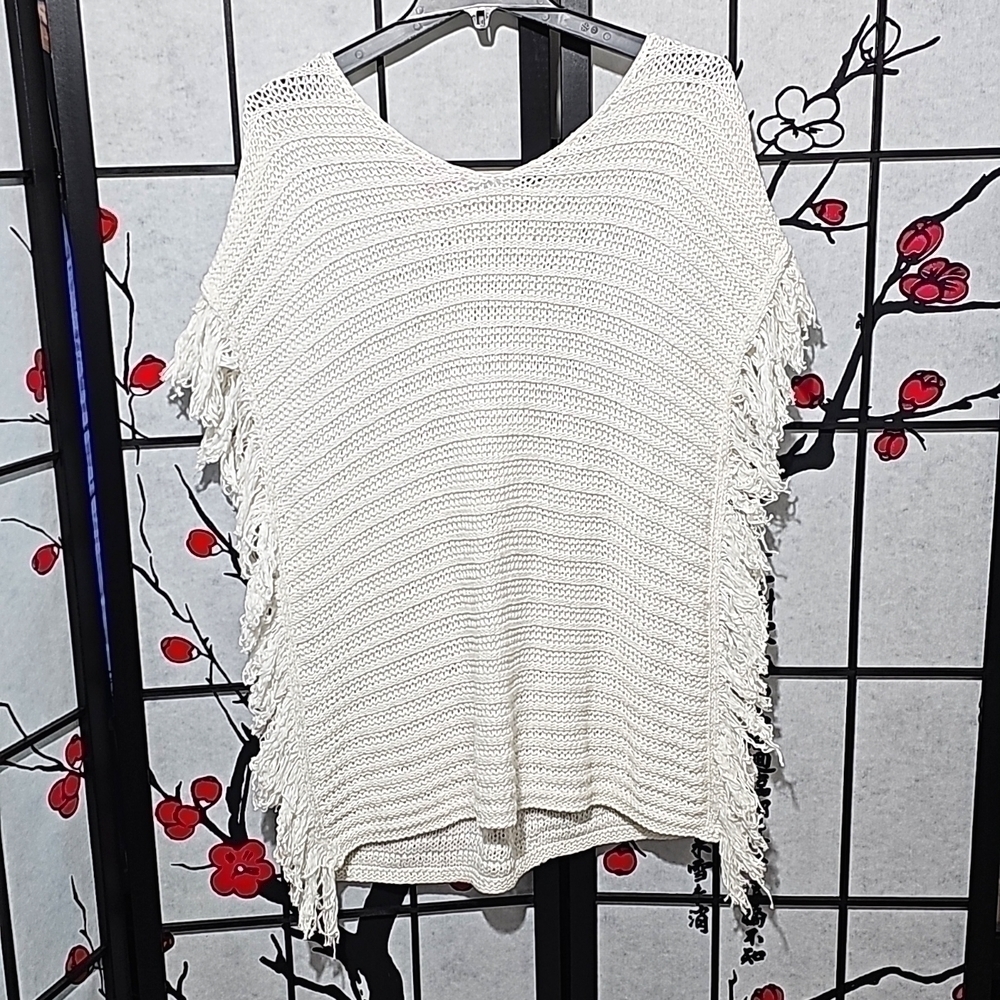 Lilly‎ Pulitzer White Crochet Pullover Sweater Size S/M - Picture 7 of 7